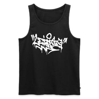 Leipzig City Graffiti Street Art HandStyle Deutsch - Männer Premium Bio Tank Top - Schwarz - Vorne - Michal (187cm)