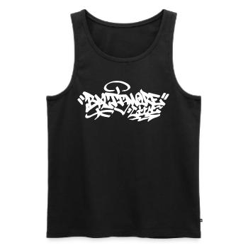 Baltimore City Graffiti Street Art HandStyle USA H - Männer Premium Bio Tank Top - Schwarz - Vorne - Michal (187cm)