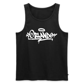 Orlando Graffiti City Street Art HandStyle USA Hip - Männer Premium Bio Tank Top - Schwarz - Vorne - Michal (187cm)