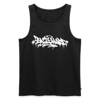 Baltimore City Graffiti Street Art HandStyle USA H - Männer Premium Bio Tank Top - Schwarz - Vorne - Michal (187cm)