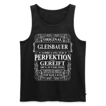 Original Gleisbauer Kollegen Geschenk Vintage - Männer Premium Bio Tank Top - Schwarz - Vorne - Michal (187cm)