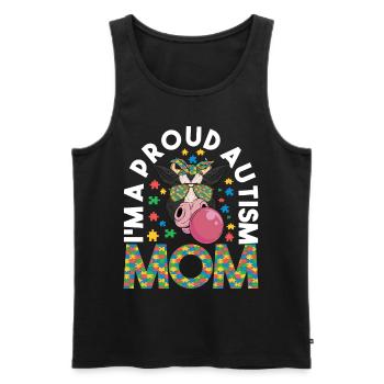 Autist Autismus Mutter Autistisch - Männer Premium Bio Tank Top - Schwarz - Vorne - Michal (187cm)