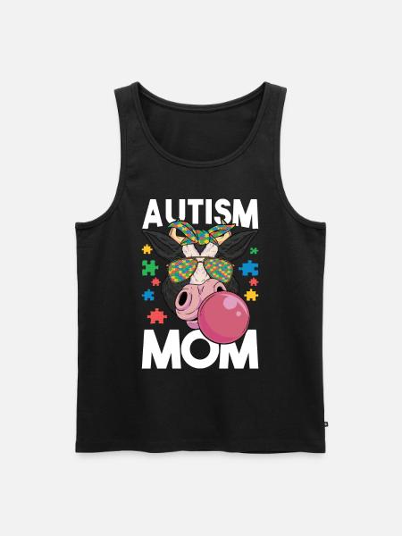 Autistic Autism Mother Autistic - Men's Premium Organic Tank Top - black