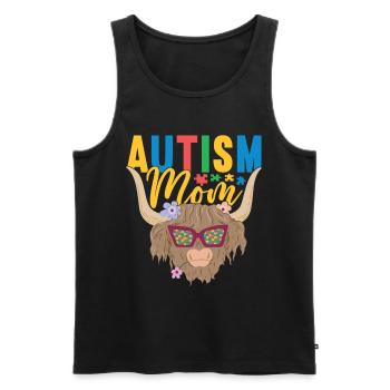 Autistic Autism Autistic - Men's Premium Organic Tank Top - black - Front - AI Model Male 178 light (178cm)