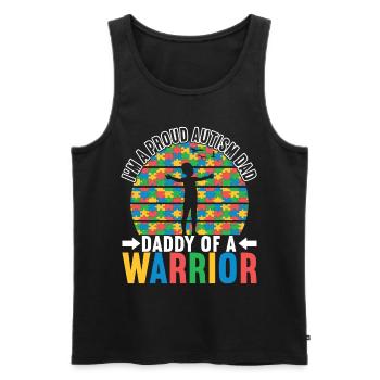 Autistic Autism Autistic - Men's Premium Organic Tank Top - black - Front - AI Model Male 178 light (178cm)