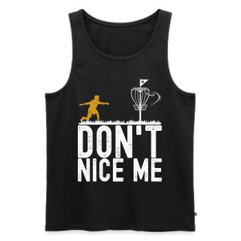 Disc Golf Disc Golfer - Men's Premium Organic Tank Top - black - Front - AI Model Male 178 light (178cm)