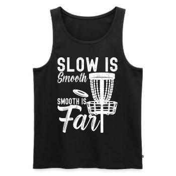 Disc Golf Disc Golfer - Men's Premium Organic Tank Top - black - Front - AI Model Male 178 light (178cm)