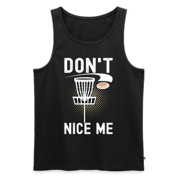 Disc Golf Disc Golfer - Men's Premium Organic Tank Top - black - Front - AI Model Male 178 light (178cm)