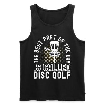 Disc Golf Disc Golfer - Männer Premium Bio Tank Top - Schwarz - Vorne - AI Model Male 178 light (178cm)