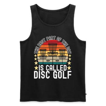 Disc Golf Disc Golfer - Männer Premium Bio Tank Top - Schwarz - Vorne - AI Model Male 178 light (178cm)