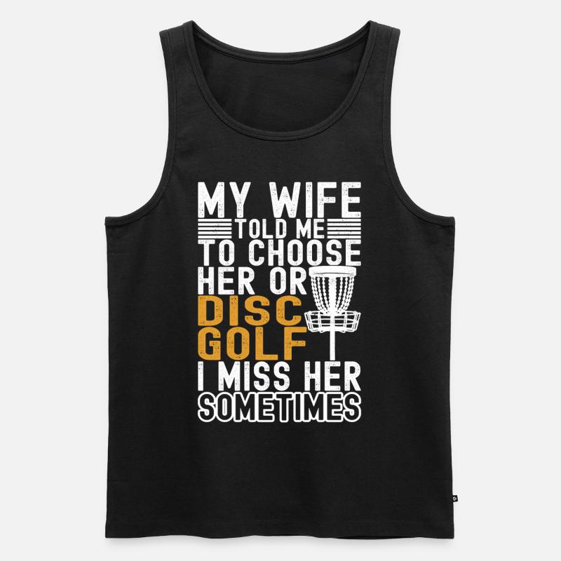 Disc Golf Disc Golfer - Männer Premium Bio Tank Top - Schwarz