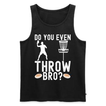 Disc Golf Disc Golfer - Männer Premium Bio Tank Top - Schwarz - Vorne - AI Model Male 178 light (178cm)