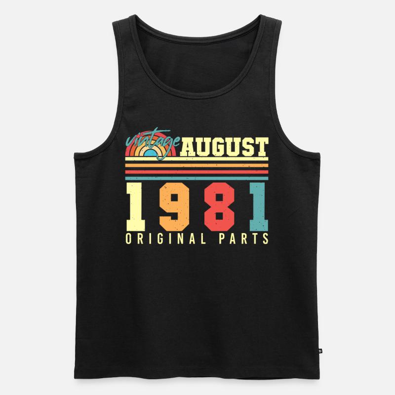 August 1981 Gift idea - Men's Premium Organic Tank Top - black