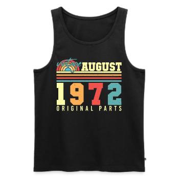 50. Jahrestag August 1972 - Männer Premium Bio Tank Top - Schwarz - Vorne - Michal (187cm)