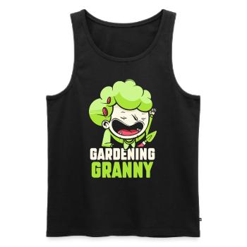 Gartenarbeit Oma Großmutter Gärtnerin Garten - Männer Premium Bio Tank Top - Schwarz - Vorne - AI Model Male 178 light (178cm)