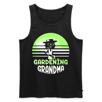 Gartenarbeit Oma Großmutter Gärtnerin Garten - Männer Premium Bio Tank Top - Schwarz - Vorne - AI Model Male 178 light (178cm)