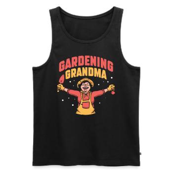 Gartenarbeit Oma Großmutter Garten Gärtnerin - Männer Premium Bio Tank Top - Schwarz - Vorne - AI Model Male 178 light (178cm)