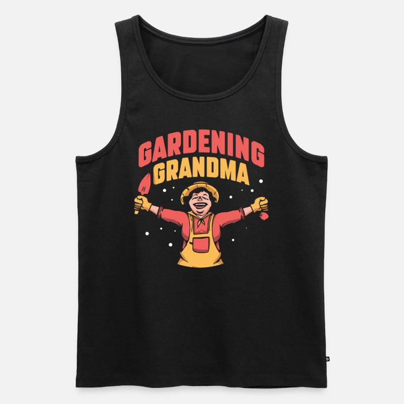 Gartenarbeit Oma Großmutter Garten Gärtnerin - Männer Premium Bio Tank Top - Schwarz
