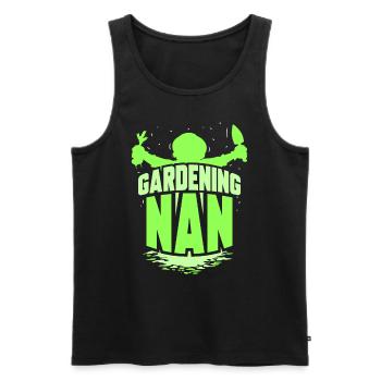 Gartenarbeit Großmutter Garten Oma Gärtnerin - Männer Premium Bio Tank Top - Schwarz - Vorne - AI Model Male 178 light (178cm)