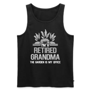 Ich Bin Eine Großmutter Im Ruhestand Oma Garten - Männer Premium Bio Tank Top - Schwarz - Vorne - AI Model Male 178 light (178cm)