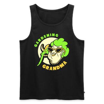 Gartenarbeit Oma Garten Gärtnerin Großmutter - Männer Premium Bio Tank Top - Schwarz - Vorne - AI Model Male 178 light (178cm)