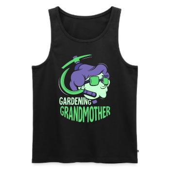 Gartenarbeit Großmutter Garten Oma Gärtnerin - Männer Premium Bio Tank Top - Schwarz - Vorne - AI Model Male 178 light (178cm)