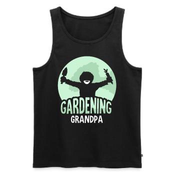 Jardinage Grand-père Jardin Grand-père Jardinier - Débardeur bio Premium Homme - noir - Devant - Michal (187cm)