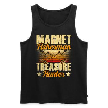 Magnetfischer Schatzsucher Magnet Magnetfischen - Männer Premium Bio Tank Top - Schwarz - Vorne - AI Model Male 178 light (178cm)