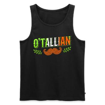 O’tallian Irlandais Italien Irlandais Irlande Gaélique - Débardeur bio Premium Homme - noir - Devant - AI Model Male 178 light (178cm)