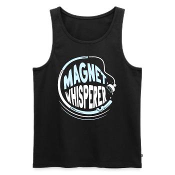 Magnet Whisperer Magnetic Fisher Pêche magnétique - Débardeur bio Premium Homme - noir - Devant - AI Model Male 178 light (178cm)