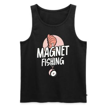 Aimant de pêche magnétique Pêcheur magnétique - Débardeur bio Premium Homme - noir - Devant - AI Model Male 178 light (178cm)