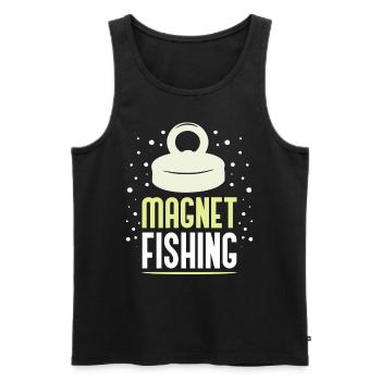 Aimant magnétique de pêcheur magnétique de pêche - Débardeur bio Premium Homme - noir - Devant - AI Model Male 178 light (178cm)