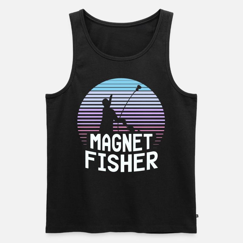 Magnetfischer Magnet Magnetfischen - Männer Premium Bio Tank Top - Schwarz