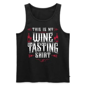 Sommelier Wine Drinking Tasting - Männer Premium Bio Tank Top - Schwarz - Vorne - AI Model Male 178 light (178cm)