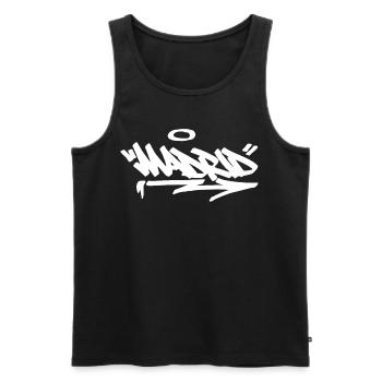 Madrid City Graffiti Street Art Handstil Spanien H - Männer Premium Bio Tank Top - Schwarz - Vorne - AI Model Male 178 light (178cm)