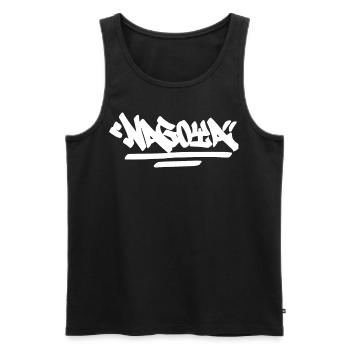 Nagoya City Graffiti Street Art Kalligraphie Japan - Männer Premium Bio Tank Top - Schwarz - Vorne - Michal (187cm)