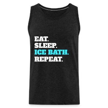 Ice bath - Men's Premium Organic Tank Top - charcoal grey - Front - Alexander (188cm)