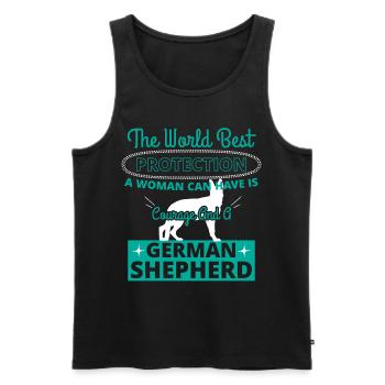 Courage And A German Shepherd - Men's Premium Organic Tank Top - black - Front - Michal (187cm)
