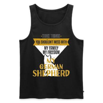 You Shouldnt Mess With My German Shepherd - Men's Premium Organic Tank Top - black - Front - Michal (187cm)