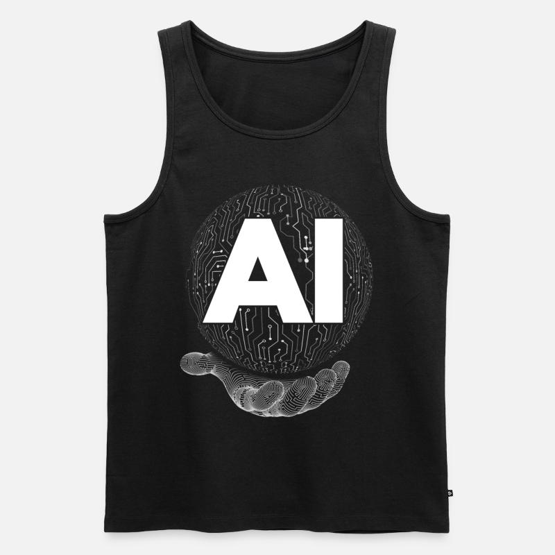 AI Roboter Hand Computer Hand - Men's Premium Organic Tank Top - black