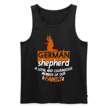 German Shepherd A Member Of Our Family - Men's Premium Organic Tank Top - black - Front - Michal (187cm)
