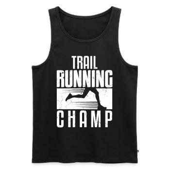 Trailrunning Champ Trail Runner Champion - Men's Premium Organic Tank Top - black - Front - Michal (187cm)