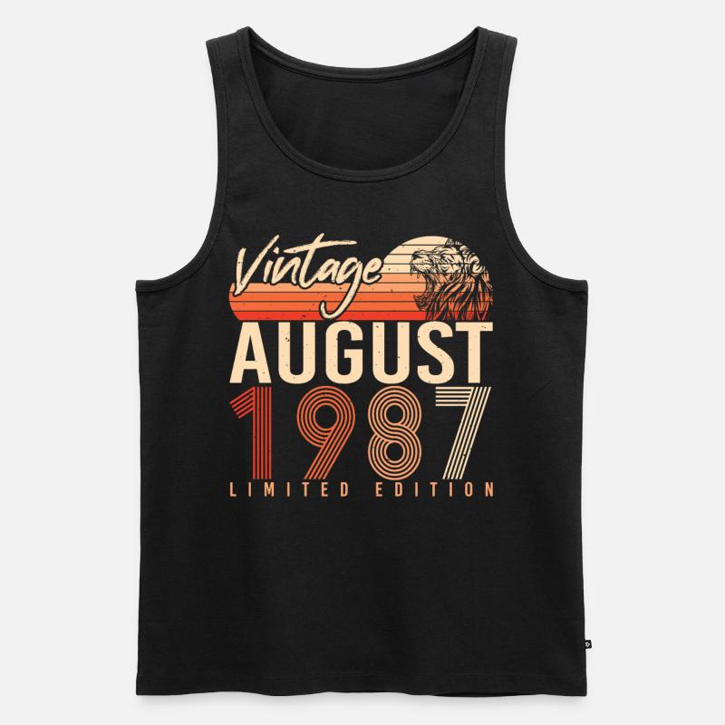 Baujahr 1987 Im August - Männer Premium Bio Tank Top - Schwarz
