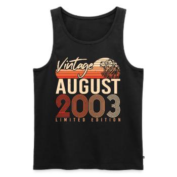 Legend August 2003 - Men's Premium Organic Tank Top - black - Front - Michal (187cm)