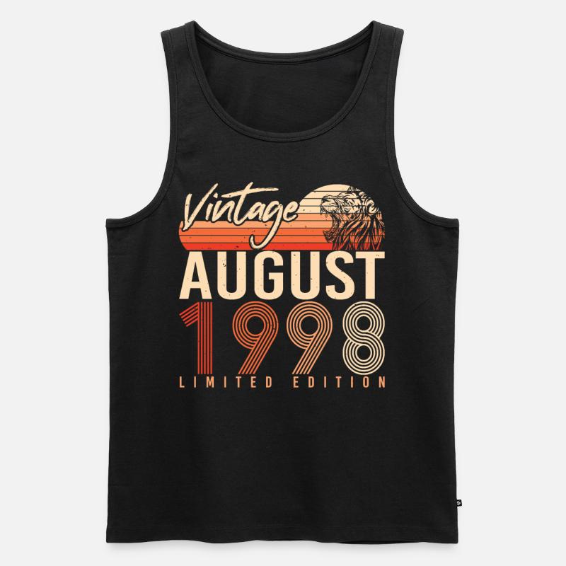Geburtsmonat August 1998 - Männer Premium Bio Tank Top - Schwarz