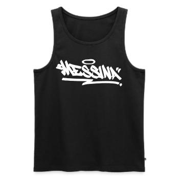 Messina City Graffiti Street Art HandStyle Italien - Männer Premium Bio Tank Top - Schwarz - Vorne - Michal (187cm)
