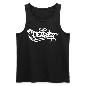 Detroit City Graffiti Street Art HandStyle USA Hip - Männer Premium Bio Tank Top - Schwarz - Vorne - Michal (187cm)