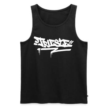 Triest City Graffiti Street Art HandStyle Italien - Männer Premium Bio Tank Top - Schwarz - Vorne - Michal (187cm)