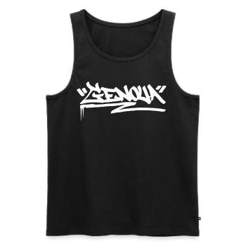 Genova City Graffiti Street Art HandStyle Italien - Männer Premium Bio Tank Top - Schwarz - Vorne - AI Model Male 178 light (178cm)