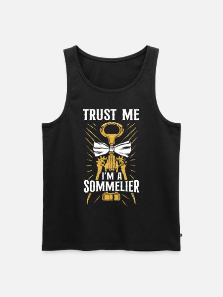 Sommelier Wine Drinking Tasting - Men's Premium Organic Tank Top - black